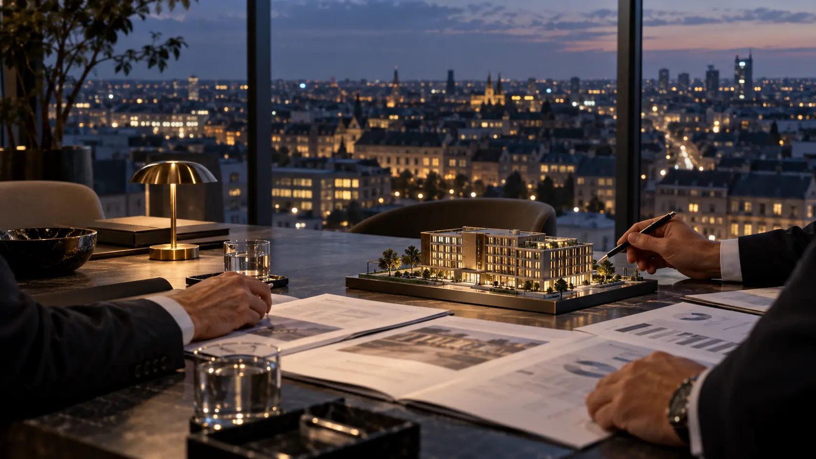 Working session around a hotel investment project